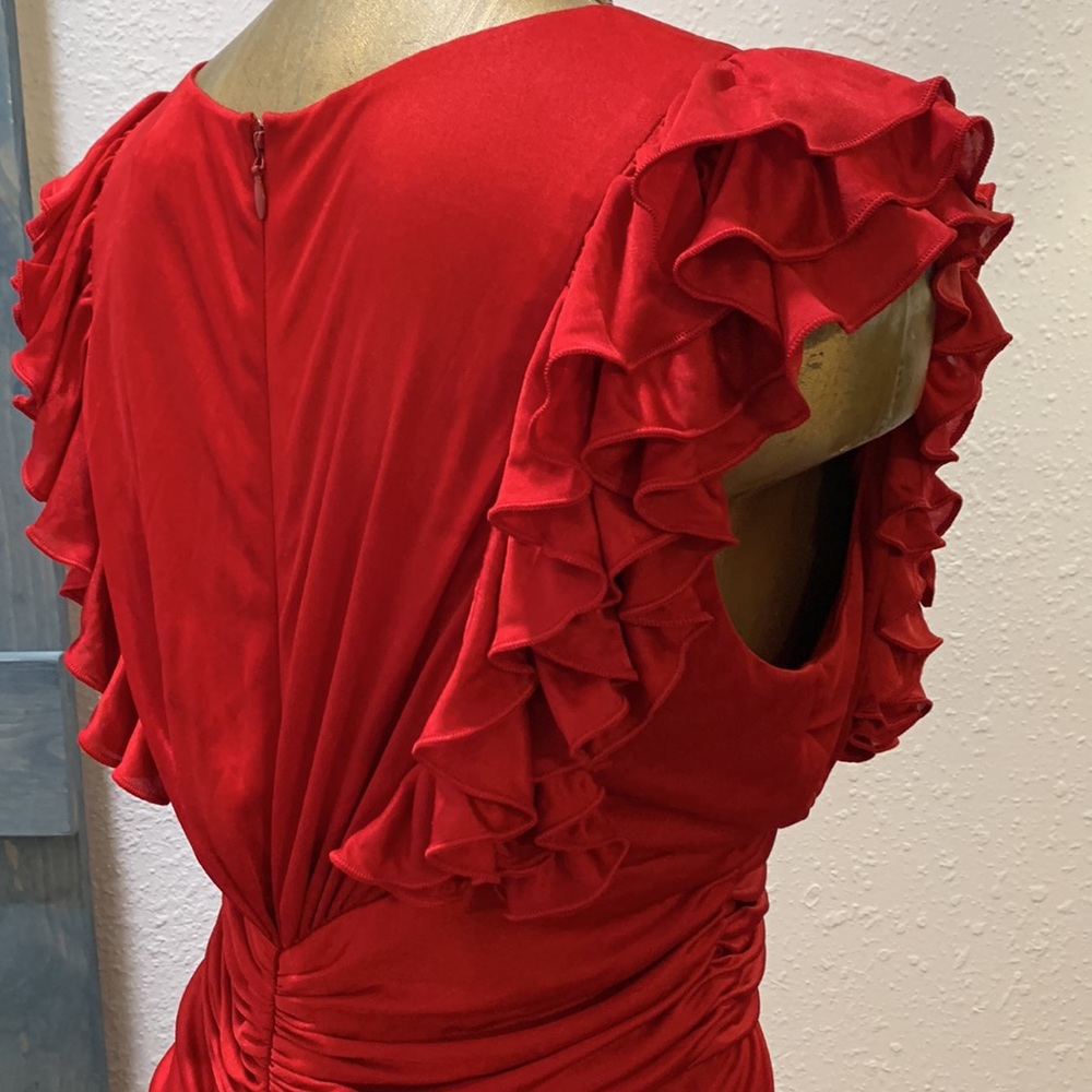 Antonio Melani Red Maxi Dress - semi formal - size Med. - Goddess Style - Picture 9 of 15